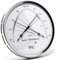 Fischer 146.01 - Raum-Klimamesser - 130mm Synthetic-Hygrometer und Bimetall-Thermometer aus Edelstahl Made in Germany