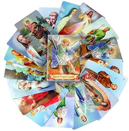 Heilige Karten mit Gebeten und katholischen Heiligen, 54 Stück sortiert