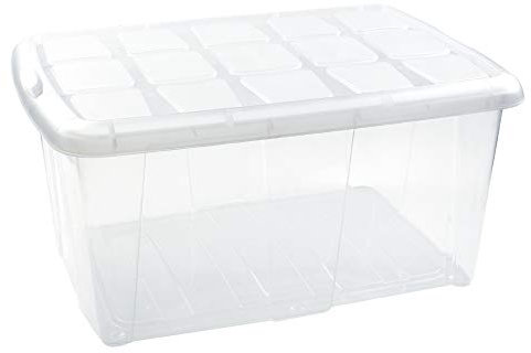PLASTIC FORTE, Caja de almacenamiento, Multicolor, 60 litros, sin ruedas