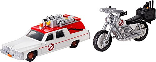 Mattel Hot Wheels DRW73 - Ghostbusters Premium Ecto 1 und Ecto 2 Miniaturmodelle, 2-er Pack