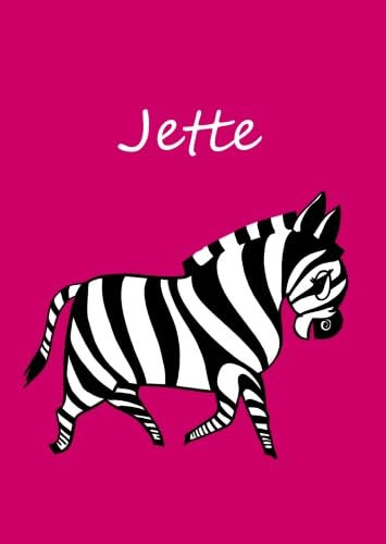 personalisiertes Malbuch / Notizbuch / Tagebuch - Jette: Zebra - A4 - blanko