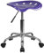 Flash Furniture Vibrant Violet Traktorsitz und Chromhocker