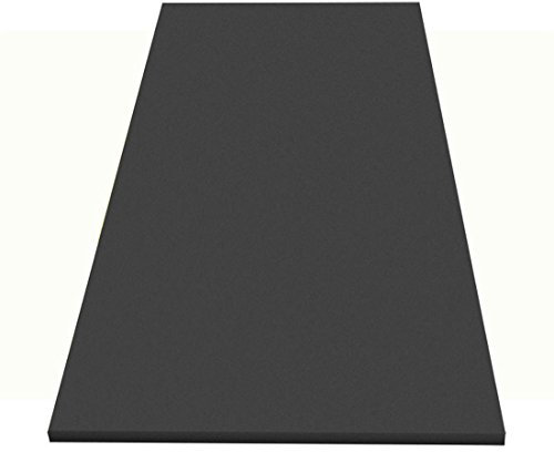 Schaumstoff FSE (flammhemmend nach Din: MVSS302) - glatt, ca. 100x200x3cm, in der Farbe Anthrazit Schwarz I Akustik I Dämmung I Verpackung I Schall I Schutz I Basteln usw.