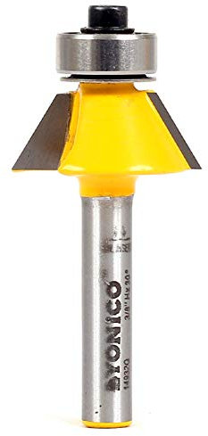 Yonico 14932q - Bevel Trim Router Bit, Bevel Angle: 30 Deg., Cutting Height: 9/32 - 1/4 Shank