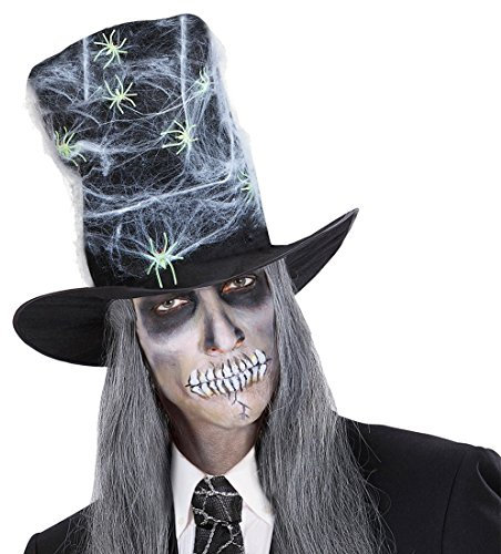 NET TOYS Hexenhut Glow in The Dark Spinnenhut Herrenhut Vampir Horror Hexen Hut Zombie Hexenhut Kostüm Accessoire