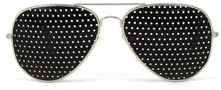 NATURALIGHT - Occhiali Stenopeici Certificati metodo Bates - modello Bauxite - Occhiali con fori stenopeici per ginnastica oculare - Pinhole Glasses