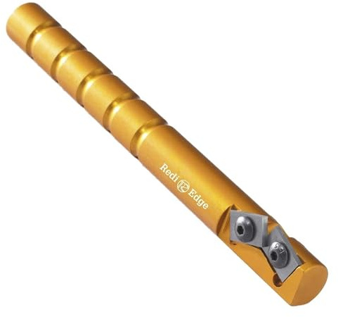 Redi Edge Original Aiguiseur de couteaux – Aiguiseur de couteaux portable avec éléments d'affûtage Duromite, aluminium de qualité militaire et double bord 20° pour cuisine, chasse, extérieur – Orange