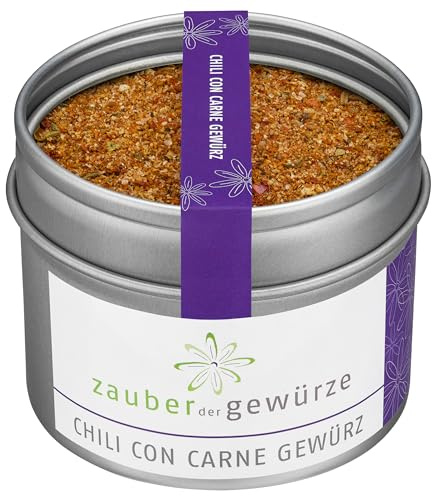 Zauber der Gewürze Chili con Carne Gewürz – Pikante Gewürzmsichung für traditionelles Chilli con Carne, ideal auch für mexikanische Gerichte wie Burritos und Tacos, 65 g