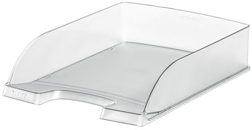 Leitz Briefkorb Standard A4, 5er Pack, Briefablage in Premium-Qualität, Stapelbare Ablagefächer als Schreibtisch-Organizer, Kombinierbar mit Plus-Serie, Farblos, 52270003