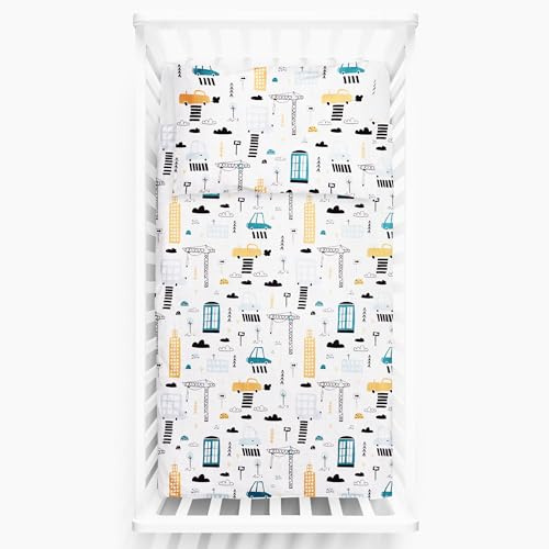 Baby Comfort 2 Piece Baby Kids Bedding Set 120x90 cm Duvet Cover & Pillowcase for Toddler Cot 12M+ (City)