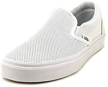 Vans U Classic Slip-on Sneaker, Unisex Adulto, Bianco (perf Leather), 38
