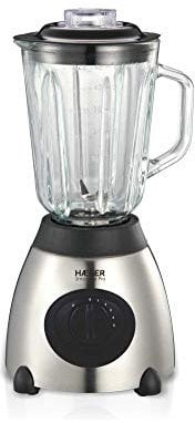 Haeger Smoothie Pro Batidora de vaso 1.5L 600W Negro, Plata, Transparente - Licuadora (1,5 L, Batidora de vaso, Negro, Plata, Transparente, Vidrio, Acero inoxidable, 600 W)