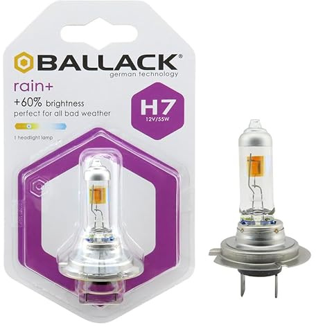 BALLACK 1480637 H7 Rain-Leuchtmittel, 12 V, 55 W, Gelb