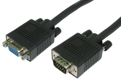 kenable SVGA Cable HD15 Extension Lead Male to Female VGA Monitor Cable Triple Shielded UL2919 Approved 0.5m Black