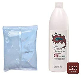 Blondierung 500g + Flasche LIFE CREAM OXIDANT H2O2 Wasserstoff 12% - 1000ml