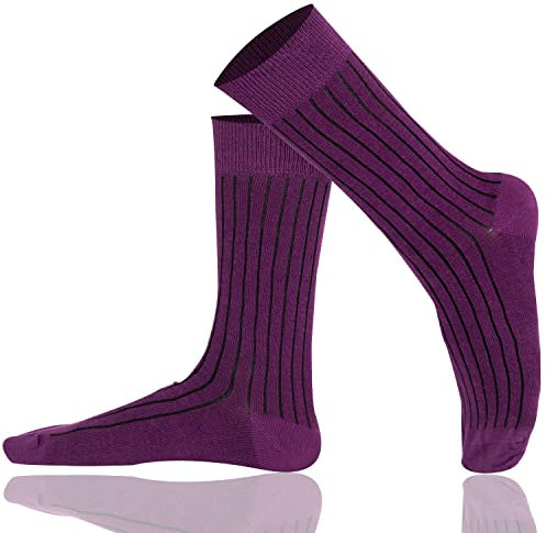 Mysocks Unisex Knöchelsocken Geripptes Lila