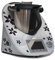 Aufkleber für den Thermomix TM5 - Bluetensterne anthrazit
