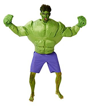 Rubie's offizielles Marvel aufblasbar Hulk, Kostüm für Erwachsene - Einheitsgröße Halloween