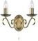 Endon Lighting 2030-2AN - Wall Light - 2 Candle Tubes, Candelabra, Pull Switch - Antique Brass