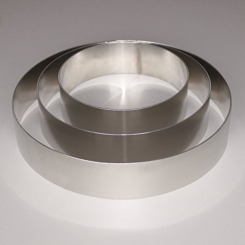 Tortenring Set für 3er Tortenständer Hochzeitstorte Tortenringe für Bisquit Höhe 5 cm