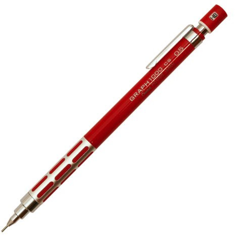 Pentel Graphlet Porte-mine Graph1000CS 0.5 mm Rouge