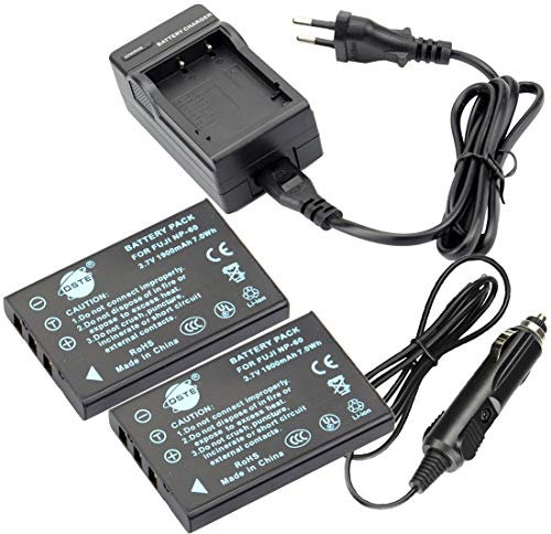 DSTE 2-pack Rechange Batterie et DC29E Voyage Chargeur pour FUJIFILM NP-60 FinePix 50i 601 F401 Zoom F410 Zoom F601 Zoom M603 Zoom KODAK EcomoyShare DX6490 DX7440 DX7590 Zoom DX7630 LS420