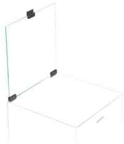 Aquael Abdeckscheibe 10 L Cube schwarz