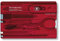 Victorinox Multitool Karte, Swiss Card Classic, Taschenmesser in Kreditkartenformat, 10 Funktionen, Spitzklinge, Schere