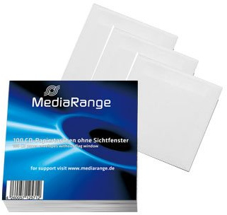 300 (3x 100) MediaRange CD DVD Papierhüllen ohne Sichtfenster