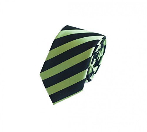 Fabio Farini - Elegante Herren Krawatten gestreift 6cm/8cm Breite - Männer Schlips als Geschenk oder Anlässe schwarz grün 8cm