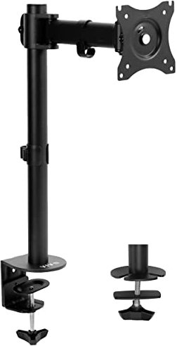 VIVO Single 13 to 32 inch Computer Monitor Desk Mount, Short Adjustable Arm, VESA Stand for 1 Screen, Max VESA 100x100, Black, STAND-V001E