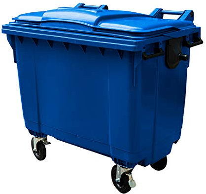 Yellowshield 1100 Litre Wheelie Bin - BLUE (4 Wheeled Bin)
