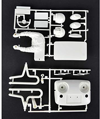 TAMIYA 161014 319115270 - Zubehör: P-Teile P1-16 Fahrer/Auspuff 58452, Weiß