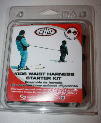 KUU Kids Ski Waist Harness Kinder-Ski-Leine mit Brustgurt schwarz