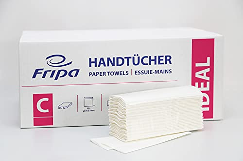 fripa 4131101 Handtuchpapier Ideal, 250 x 330 mm, C-Falz, hochweiß