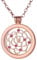 Morella Damen Halskette Rosegold 70 cm Edelstahl mit Amulett und Coin 33 mm Himmelsornament in Schmuckbeutel