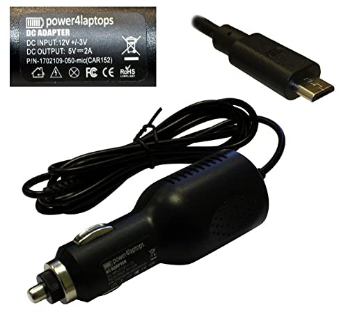 Power4Laptops DC Adapter Tablet Car Charger Compatible With Asus Google Nexus 7 ME370T