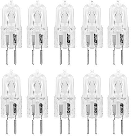 JCD Lot de 10 ampoules halogènes à culot à deux broches GY6.35 - 240 V - Remplacement pour luminaires de maison, plafonnier, salle de bain, cuisine et bureau - Lentille transparente, 35 W