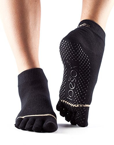 Yoga-Mad Zehensocken Schwarz - S