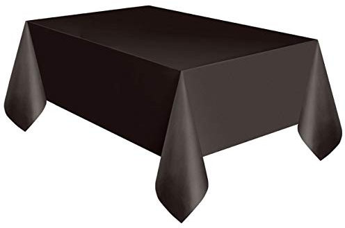 Unique Party Supplies 5096 Kunststoff-Tischdecke - 2,74 m x 1,37 m - Schwarz