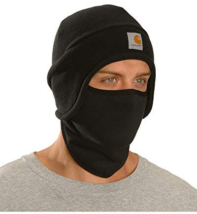 Carhartt Men's Fleece 2-In-1 Headwear,Black,One Size