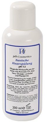 Basische Haarspülung pH 7, 5, für langes strapaziertes Haar intensivpflege für das Haar, ohne Silikone, ph-Cosmetics, 200ml