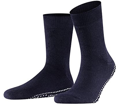 FALKE Herren Stoppersocken Homepads M Hp Wolle Baumwolle rutschhemmende Noppen 1 Paar, Blau Marine 6120, 39/42 EU