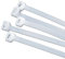 Nylon Plastic Cable Ties Long and Wide XL Zipper Ties Black and White Roll Up - White, 4.8mm x 200mm