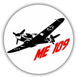 Aufkleber/Sticker Me 109 Typ 2 Jagdflugzeug Tiefdecker 7x7cm A1686