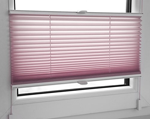 KS Handel 24 PLISSEE FALTROLLO 55x120 cm ROSA INKL. KLEMMTRÄGER Jalousie - MEGA Auswahl IM Shop - 80 Breiten - 12 Farben