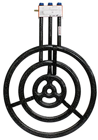 Garcima 76070 - Hornillo paellero Gas Plano l-70 3 Fuegos, 71 x 99 x 13,6 cm, Color Negro