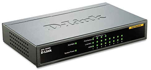 D-Link Interruptor/Conmutador DES-1008PA, Antracita
