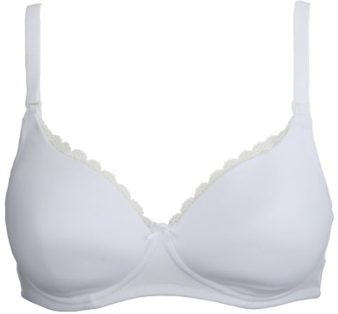 Ex-Store White Lightly Padded Non Wired Drop Cup Nursing Bra 38DD