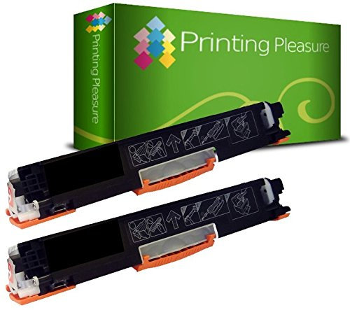 Printing Pleasure 2 Schwarz Toner kompatibel für HP Color Laserjet Pro CP1025 CP1020 100 MFP M175 200 MFP M275 TopShot Laserjet M275 | CE310A 126A